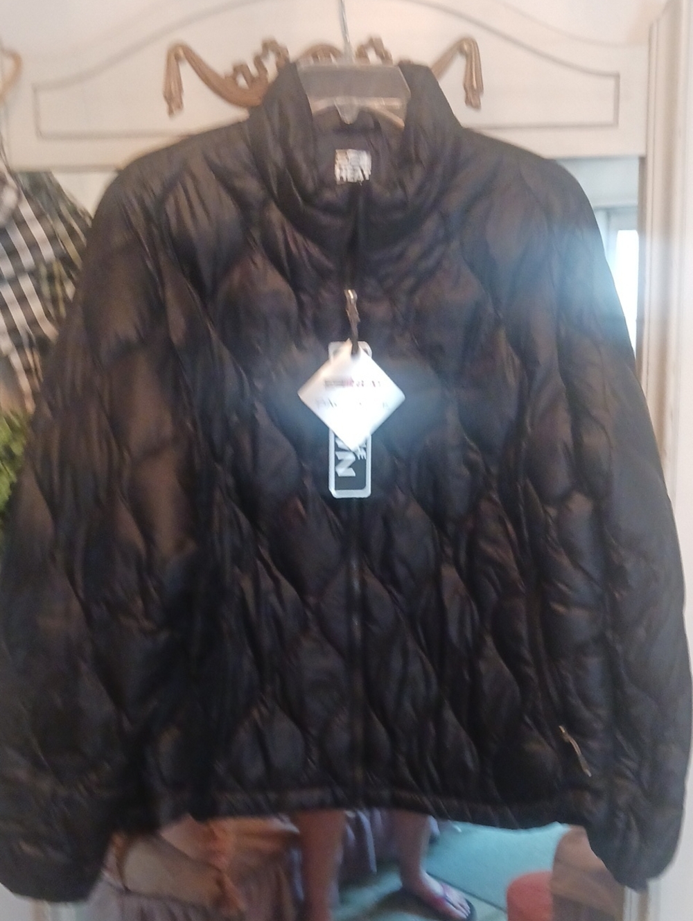 32 Packable Lightweight Black Quilted Jacket - Unbranded XL Gorgeous!